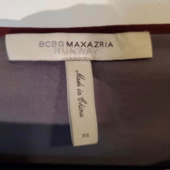 BCBGMAXAZRIA Runway Milenna Dress Grey/Wine Color Size XS $598 - Picture 13 of 13